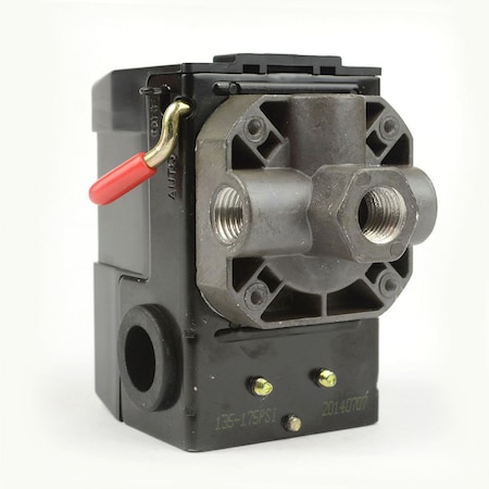 Interstate Pneumatics Pressure Switch - 1/4" FPT Four Port - Bend Lever Swicth 135-175 PSI LF10-4H-HP
